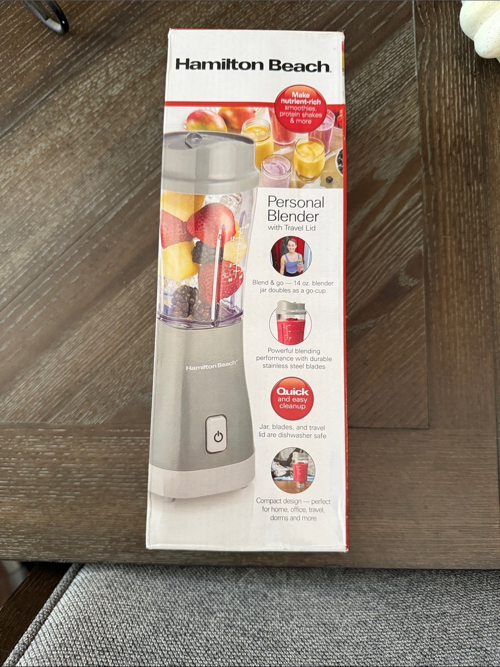 Hamilton Beach Silver Personal Blender with Travel Lid
